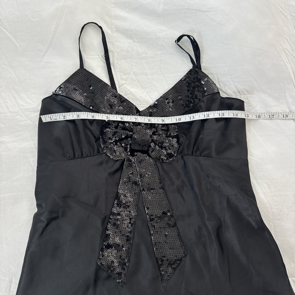 Charlotte Russe Sequin Bow Cami in black - Picture 4 of 6